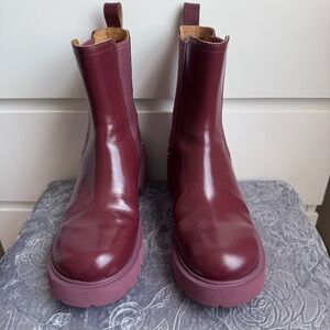 Camper Milah Burgundy Leather Chelsea Boots
